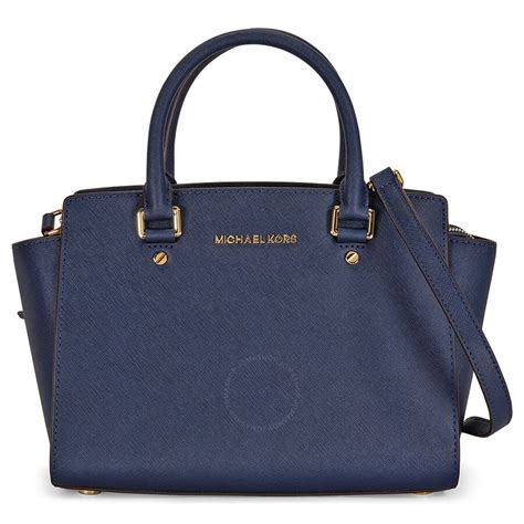 michael kors selma navy small tote bag|Michael Kors selma crossbody.